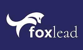 Logo Foxlead sur fond marine