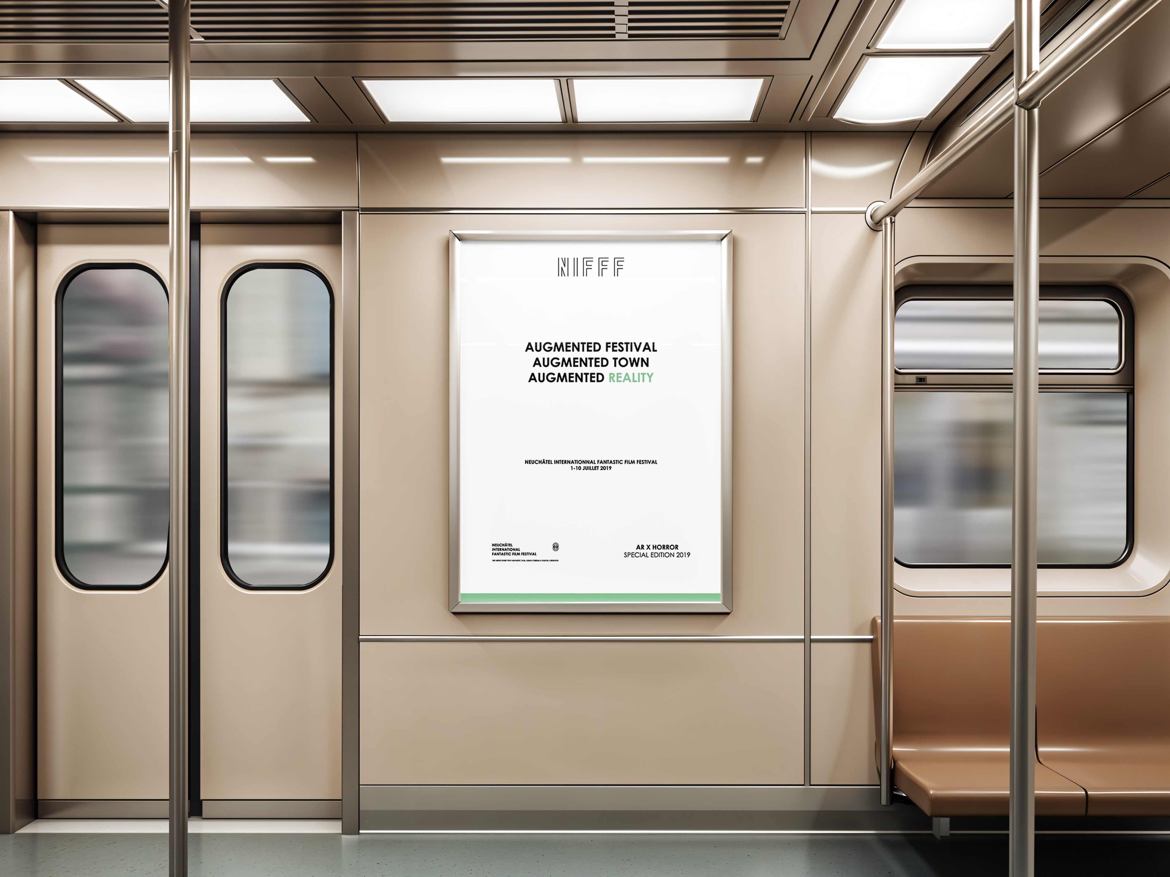 Mockup affiche métro